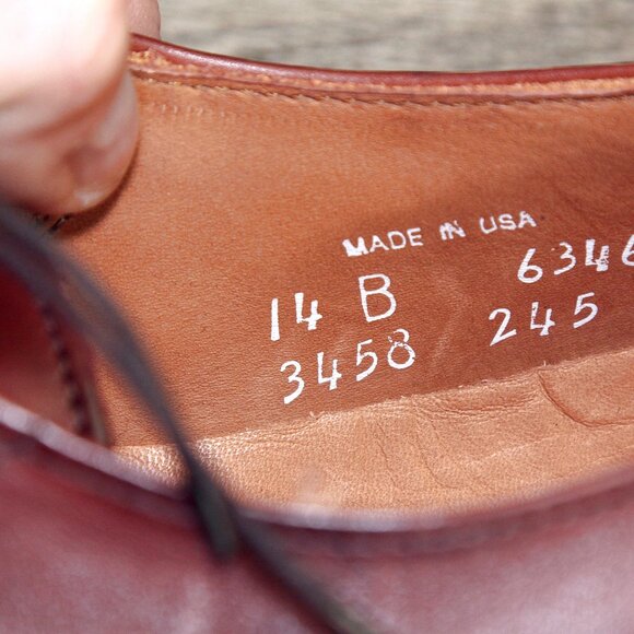 *NIB* $395 Allen Edmonds BENTON Derby 14 B Narrow Dark Chili * add $15 new Trees main image 8